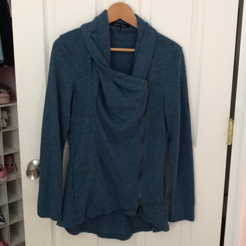 Asymmetrical Zip Up Sweater